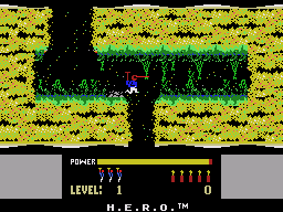 H.E.R.O. title screen for Colecovision